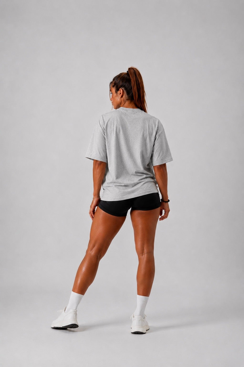 T-shirt Oversize - Gris Chiné