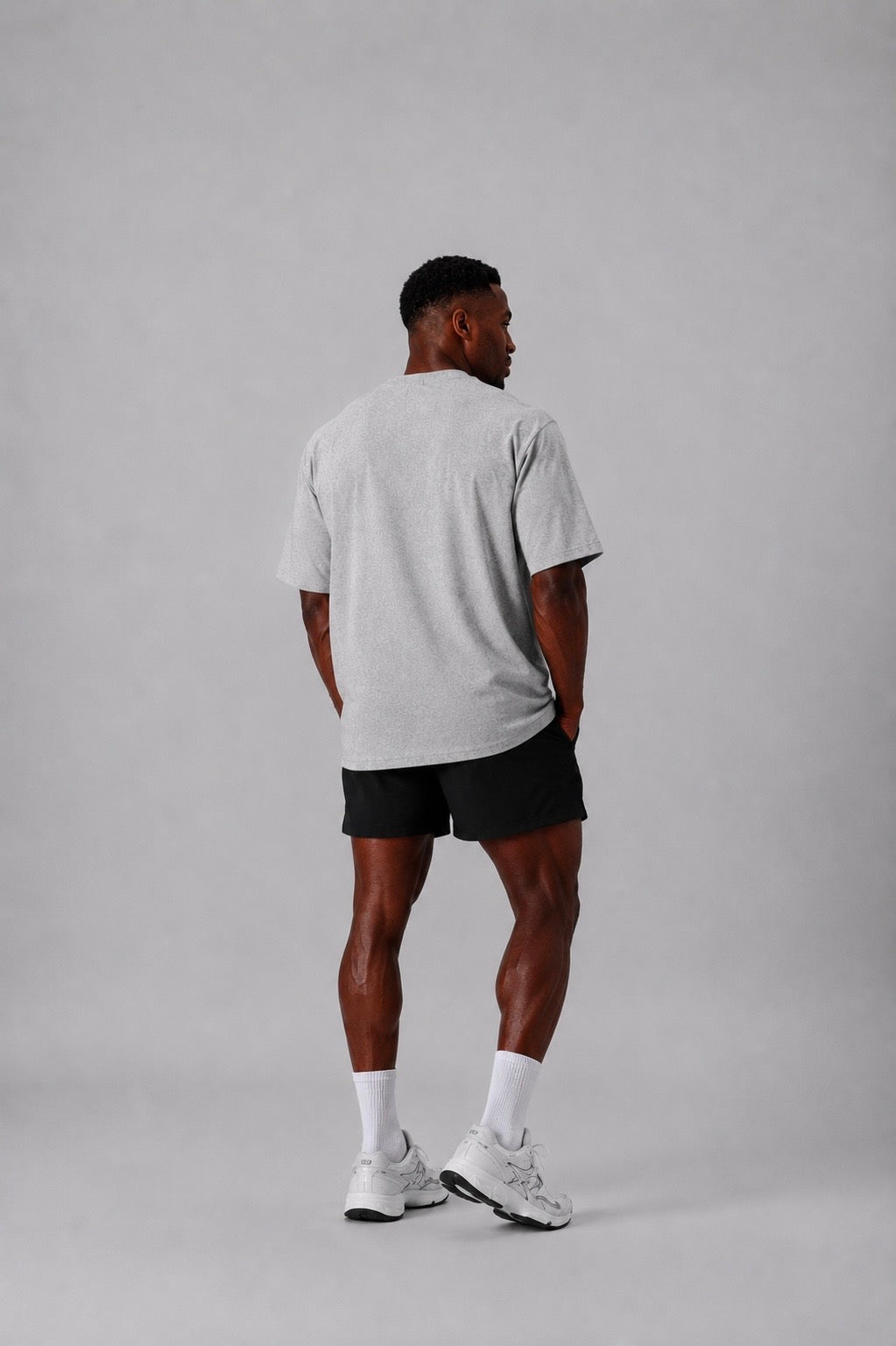 T-shirt Oversize - Gris Chiné